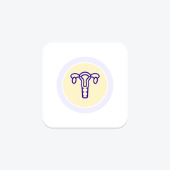 Ovaries line icon , vector, pixel perfect, illustrator file