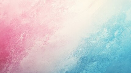 Soft pastel gradient background transitioning from pink to blue, with subtle textures and light effects.