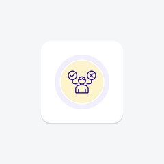 Thoughtful Decision Maker icon, decisionmaker, leadership, thoughtful, considerate line icon, editable vector icon, pixel perfect, illustrator ai file