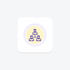 Team Building Expert icon, teambuilding, leadership, expert, teamwork line icon, editable vector icon, pixel perfect, illustrator ai file