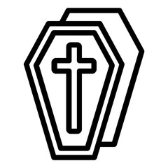 Obraz premium coffin icon