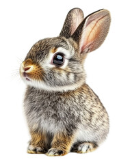 Obraz premium PNG Cute rabbit sitting on a white background