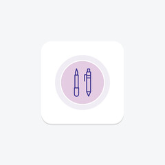 Pens line icon , vector, pixel perfect, illustrator file