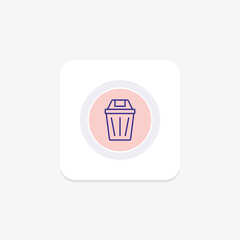 Trash Can line icon , vector, pixel perfect, illustrator file