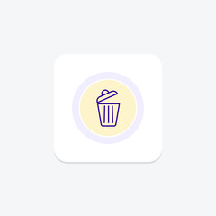 Recycling Bin line icon , vector, pixel perfect, illustrator file