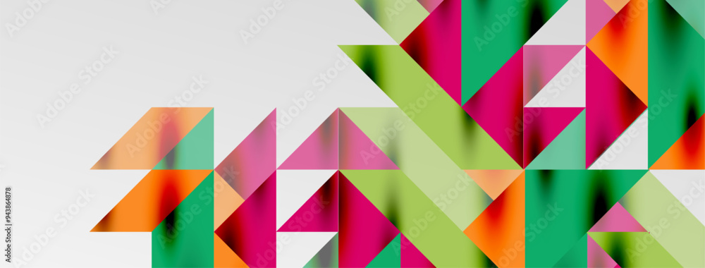 Aufkleber tech minimal overlapping triangle shapes elements geometric graphic pattern