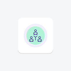 Fototapeta premium Collaboration Icon icon, icon, collaboration, partnership, teamwork line icon, editable vector icon, pixel perfect, illustrator ai file