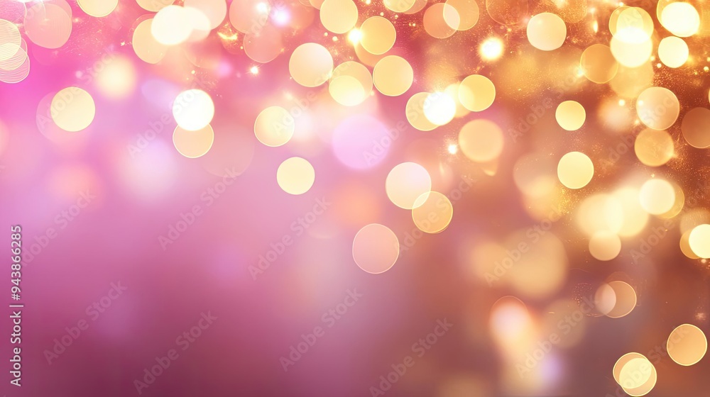 Aufkleber a mesmerizing array of soft, glowing bokeh lights creating an enchanting atmosphere with vibrant pin