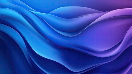 Obraz premium A mesmerizing blend of blue and purple waves, creating a dynamic and fluid background for design and creativity.
