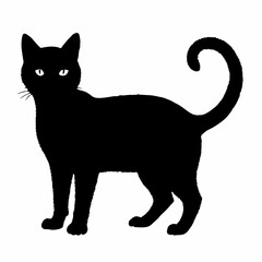cat silhouette black vector SVG