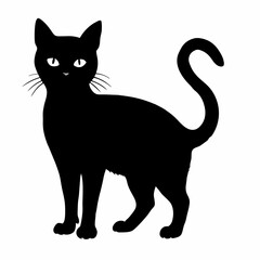 cat silhouette black vector SVG