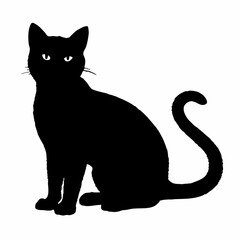 cat silhouette black vector SVG