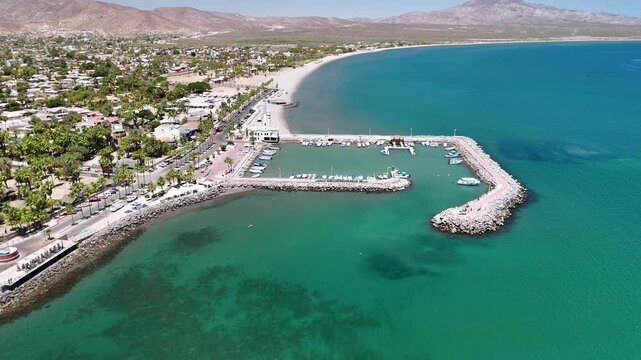 Shot of marina loreto in baja california sur mexico