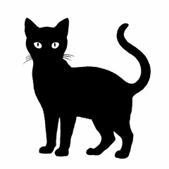 cat silhouette black vector SVG