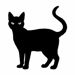 cat silhouette black vector SVG