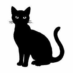 cat silhouette black vector SVG