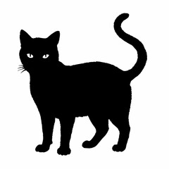 cat silhouette black vector SVG