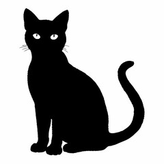 cat silhouette black vector SVG