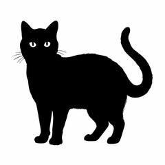 cat silhouette black vector SVG