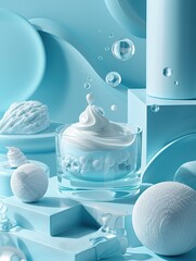 Cosmetic Skincare Product - Beauty Cream, Makeup, Facial Care and Treatment