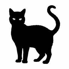 cat silhouette black vector SVG