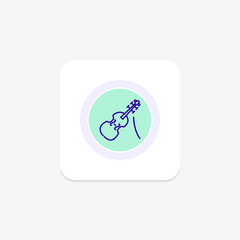 Fototapeta premium Irish Fiddle icon, fiddle, irish, symbol, music line icon, editable vector icon, pixel perfect, illustrator ai file