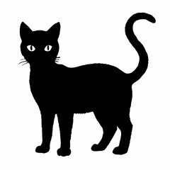 cat silhouette black vector SVG
