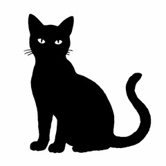 cat silhouette black vector SVG