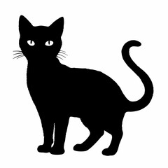 cat silhouette black vector SVG
