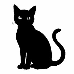 cat silhouette black vector SVG