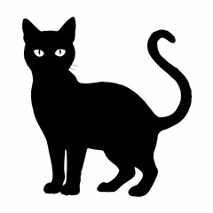 cat silhouette black vector SVG