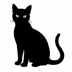 cat silhouette black vector SVG