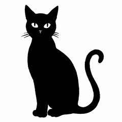 cat silhouette black vector SVG