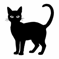 cat silhouette black vector SVG
