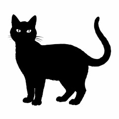 cat silhouette black vector SVG