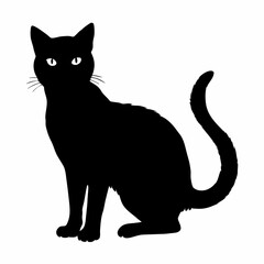 cat silhouette black vector SVG