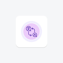 Language Translation icon, translation, language translator, language translators, translation services line icon, editable vector icon, pixel perfect, illustrator ai file