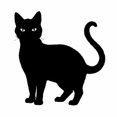 cat silhouette black vector SVG