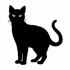 cat silhouette black vector SVG