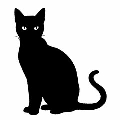 cat silhouette black vector SVG