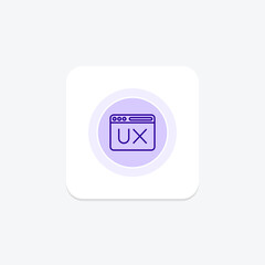 UX Design icon, design, user, experience, interface line icon, editable vector icon, pixel perfect, illustrator ai file