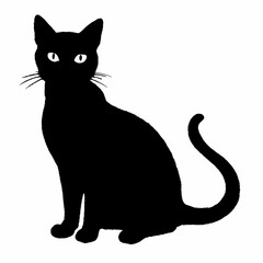 cat silhouette black vector SVG