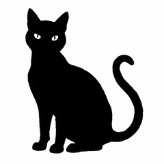 cat silhouette black vector SVG