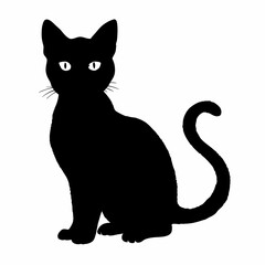 cat silhouette black vector SVG