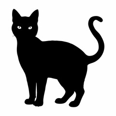 cat silhouette black vector SVG