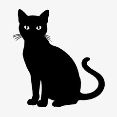 cat silhouette black vector SVG
