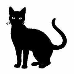 cat silhouette black vector SVG