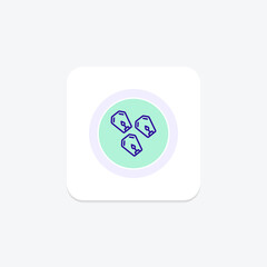 Floating Lanterns icon, lanterns, love, celebration, light line icon, editable vector icon, pixel perfect, illustrator ai file