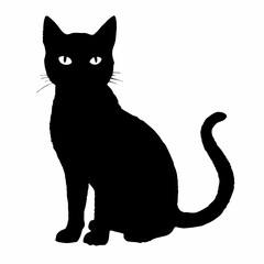cat silhouette black vector SVG