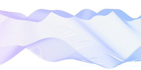 Modern and carve wave futuristic technology stripe line isolated on white and blue carve line vector background. seamless wave pattern stripe line art graphic template.